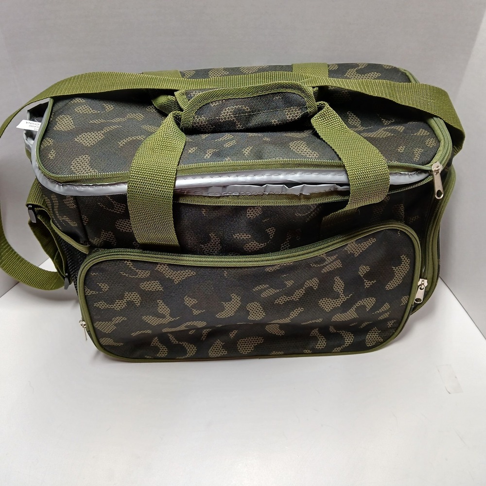 Insulated Cooler Bag w/Shoulder Strap 30 Can Capacity Camo True Living Tote Camp